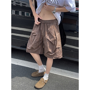 废土风工装短裤男生2025年夏季原创美式高街直筒短裤裤子 特批42图片