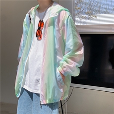 F3050/P38新款七彩防晒衣男夏季防晒服宽松遮阳运动薄款外套夹克，男装夹克，电商A141