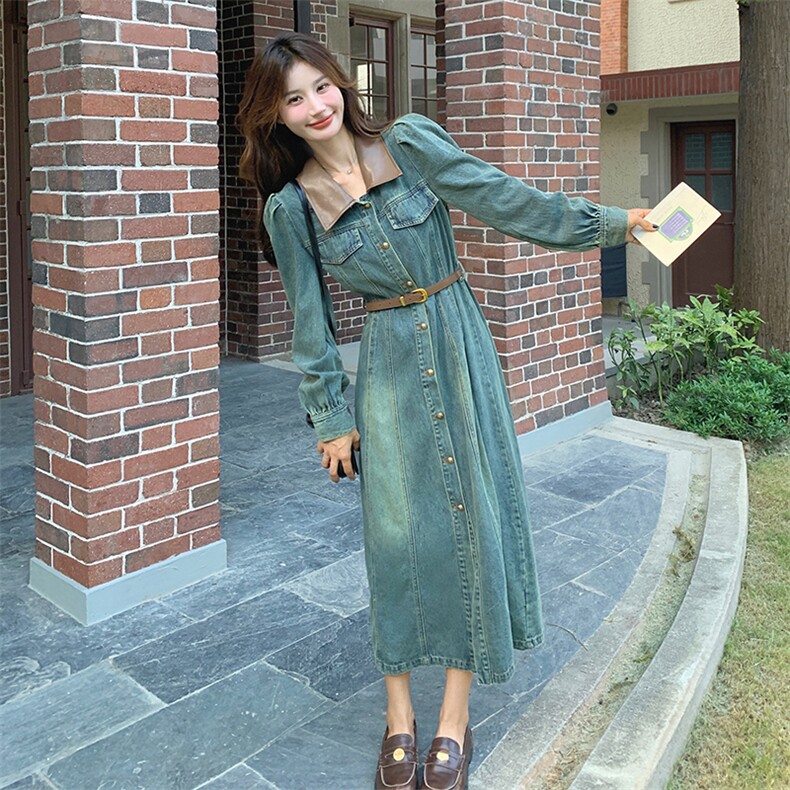 现货主推牛仔连衣裙2B081-99226-P145K218,女装连衣裙,2B081