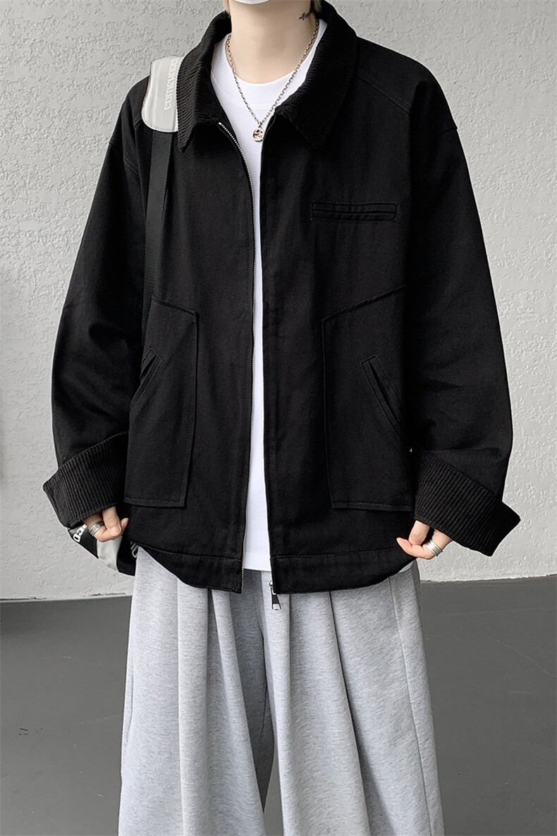 8XL-M明星同款工装猎装夹克哈灵顿外套男底特律衬衫秋季JK1325P88,男装夹克,电商D206-1