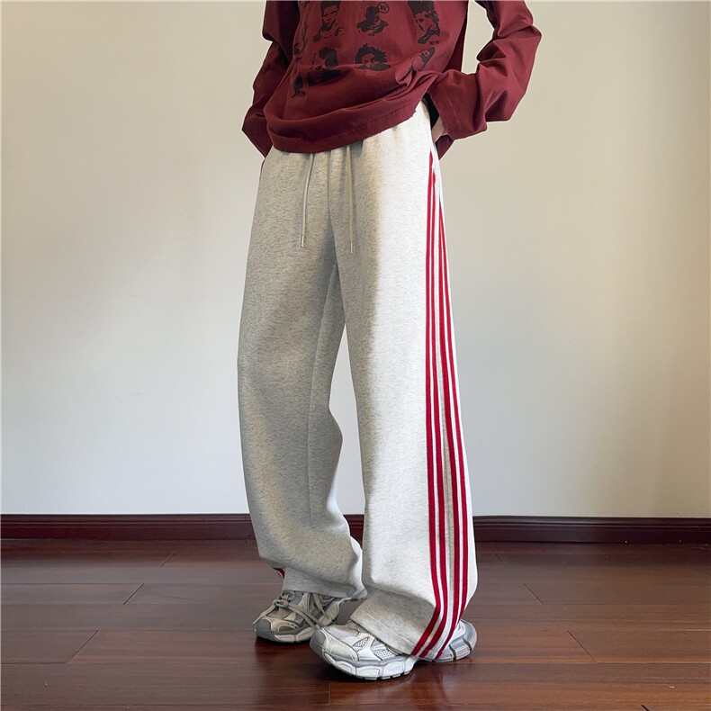 GENIOLAMODE美式潮牌休闲裤男士秋季新款阔腿宽松直筒青少年卫裤,男装休闲裤,电商B315