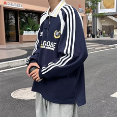 美式高街卫衣男长袖ins字母印花帅2023秋冬季新款POLO衫WB111-P40，男装卫衣，星座412-3