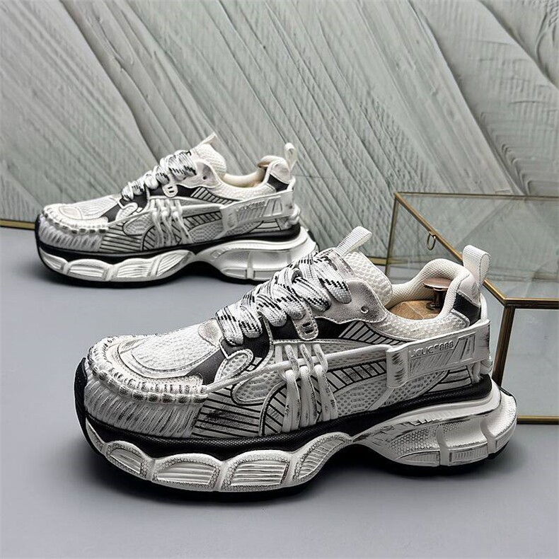 X4986-p335欧洲站做旧男鞋2025夏季新款百搭老爹鞋运动休闲鞋男，男鞋休闲鞋，星座1407-3