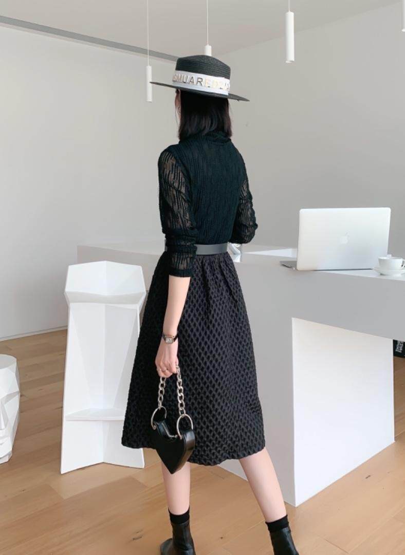 秋装新款连衣裙，女装连衣裙，艾伊贝雪