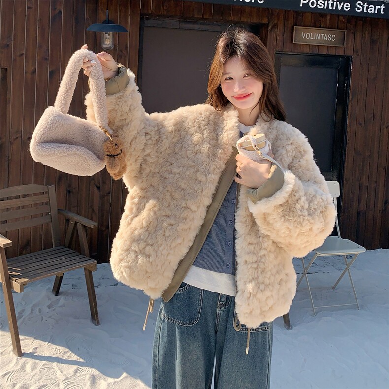 现货数据好两面穿羊羔毛内里夹克棉服派克服2C282-992P255K388,女装派克服,2C282