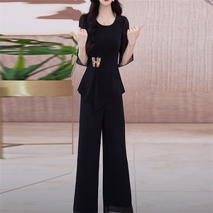 泓澄茂时尚套装女春夏2026年高档气质高端复古减龄妈妈两件套裤子图片