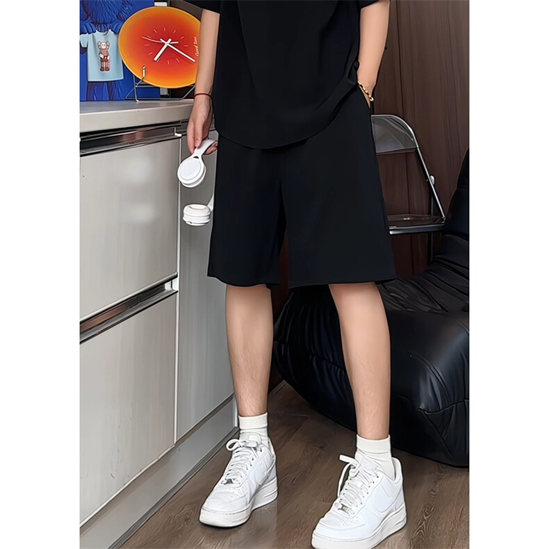 K5053/特P20夏季简约宽松透气短裤男纯色大码潮裤子五分裤中裤子,男装休闲裤,电商A141