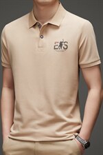 夏季新款纯色短袖t恤男士翻领纯棉体恤时尚休闲百搭简约打底男装，男装T恤，电商B212（原钱塘6029）