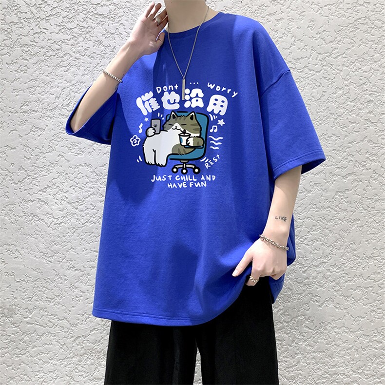 230g重磅纯棉短袖t恤男大码半袖半截袖DX17403-P20,男装T恤,电商A040