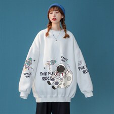 春装衔接新款百搭潮流韩版小众太空人宽松圆领卫衣W149P30控48，男装卫衣，A247A