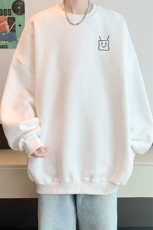已注册华棉秋冬内景日系大码圆领卫衣男潮宽松WY00194/P35加绒P45，男装卫衣，电商B316