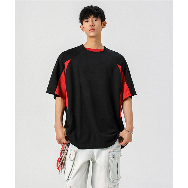 可二开速干运动美式篮球街头大码M-5XL短袖T恤男DX78017P45控75,男装T恤,星座226-1