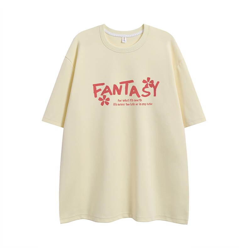 白底23新款夏季时尚百搭宽松圆领字母印花短袖T恤T6096P25控38,男装T恤,电商A268-1