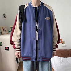 秋冬美式拼色棒球服外套男韩版潮流宽松休闲潮飞行员夹克RW13P50，男装夹克，星座1116-2
