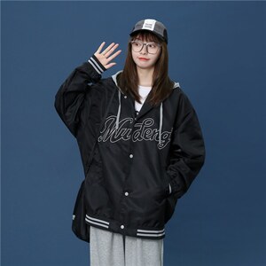 2021情侣宽松连帽夹克秋季男士休闲外套上衣学生飞行服/WT33P85,男装夹克,电商D325