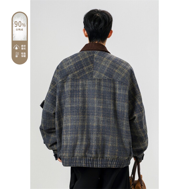 2025冬季新款港风无影大码90%白鸭绒羽绒服M-3XLG9902-特P220,男装羽绒服,电商A022