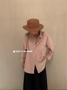 韩系秋装彩色百搭衬衫图片