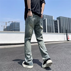 破洞牛仔裤男夏季韩版做旧水洗高街休闲牛仔裤1001-1-GN037-P40，男装牛仔裤，星座1001-1