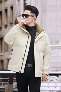 新款新标90绒中青年羽绒服外套男士秋冬连帽时尚休闲羽绒服大衣图片