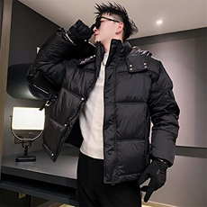 AY93/特P158控208冬季社会小伙连帽微宽松版型保暖棉衣男黑首1，男装棉衣，星座305B-1