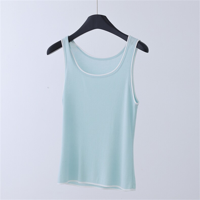 天丝宽肩背心，女装针织衫/毛衣，优麦羊绒（原洪叶羊绒）