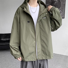 JK8187-P70拼色潮牌冲锋衣工装连帽登山服休闲夹克，男装夹克，星座703