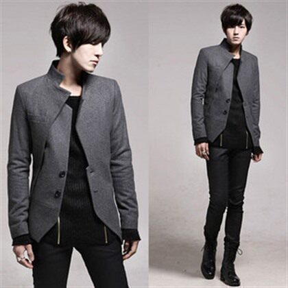 秋装韩版 男士斜中山装西服外套男式休闲小西装男X02/P45（全）,男装西服,星座1506-1