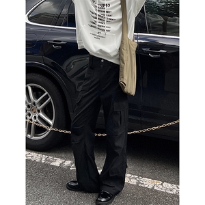B221 美式ins高街暗黑多口袋直筒工装休闲裤 LK24153-P65 控88图片