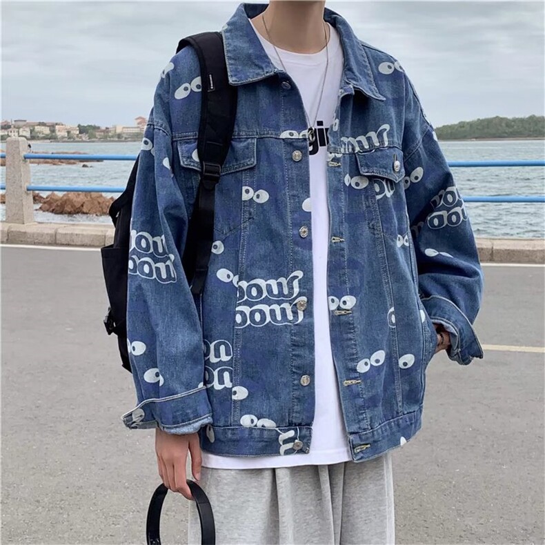 潮流夹克潮男春季翻领牛仔夹克JK8856P65,男装夹克,星座1116-2