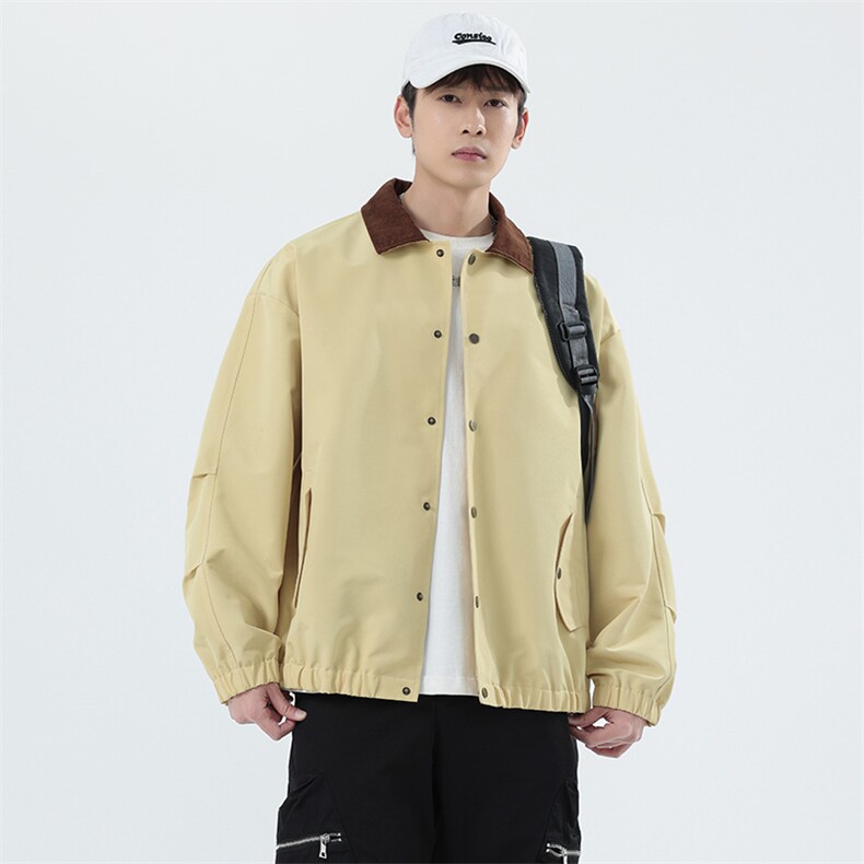 男士外套春秋季休闲潮牌翻领男2026新款撞色夹克上衣薄HS8522-P70,男装夹克,星座1206（原A206）