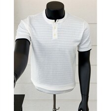 夏季针织衫短袖圆领T恤镂空透气K85004-P53，男装T恤，星座1012-1