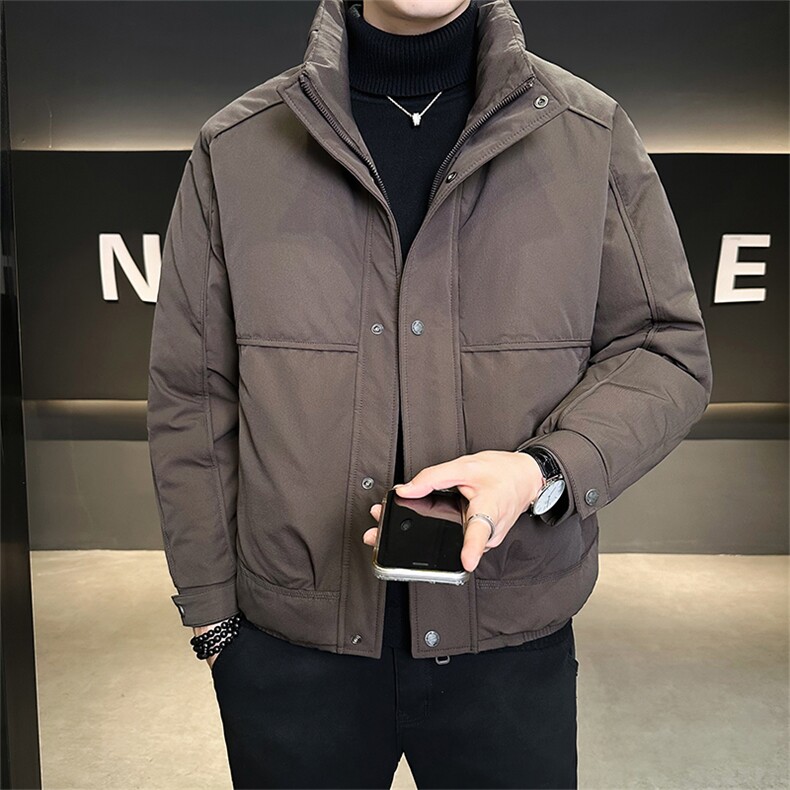 新标90绒店主风冬季男士休闲立领羽绒服短款保暖外套9108-P265,男装羽绒服,电商B338