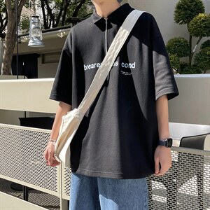 夏季新款POLO杉休闲潮流美式华夫格百搭翻领短袖T恤PL3320-P52图片