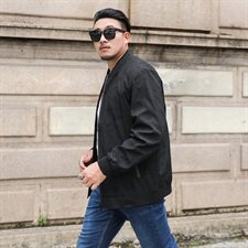 XL-8XL春秋新款立领外套男士夹克上衣宽松衣服加肥大码1915款，男装夹克，星座802