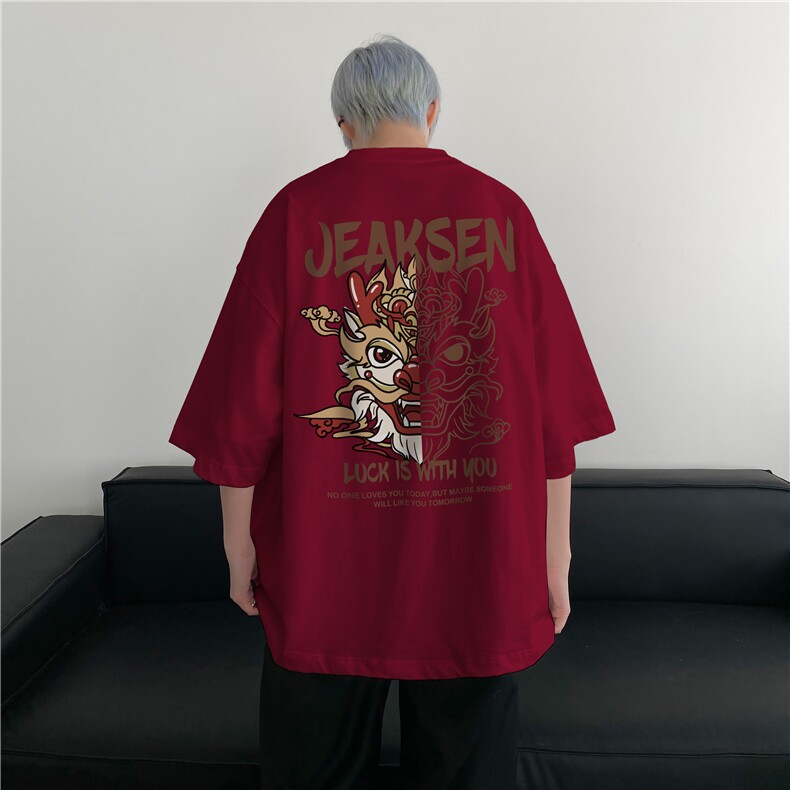 抖音品质直播得物风动漫字母印花短袖T恤dcm325-特批20控38,男装T恤,星座605(原A050)