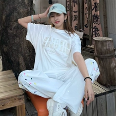 万针全刺绣工艺抖音得物高品质260克重磅纯棉双纱美式高街短袖T恤，男装T恤，电商A486