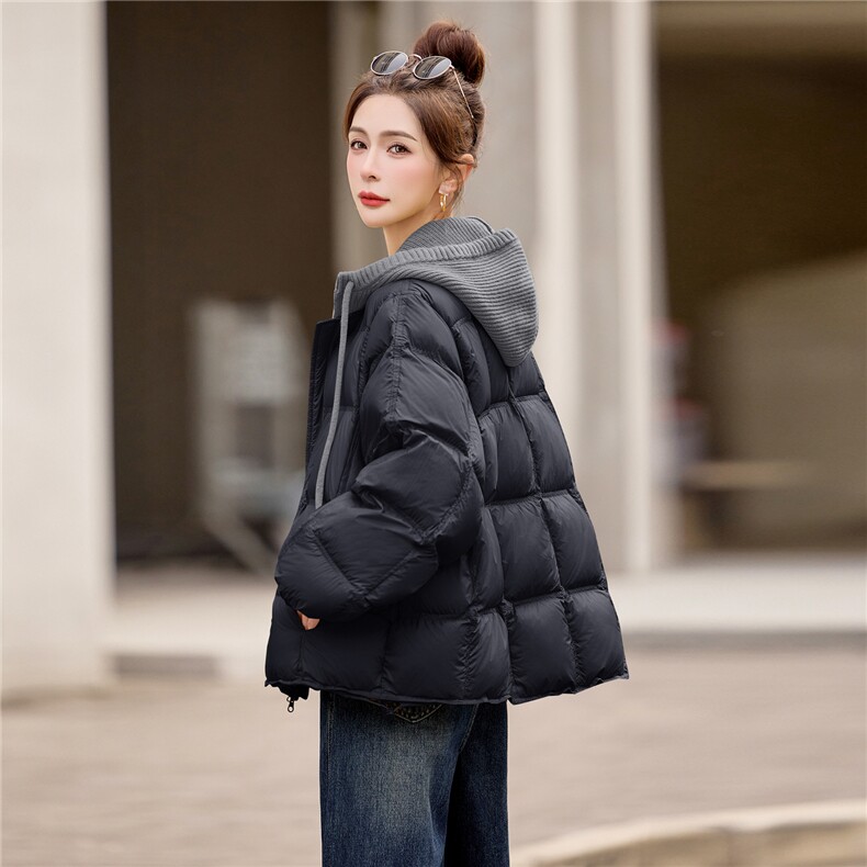 90%白鸭绒2025年冬季宽松休闲羽绒服外套,女装羽绒服,布依丽人