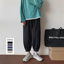 简约INS中性休闲裤纯色阔腿灯笼裤束脚裤哈伦裤潮裤子K54TP35，男装休闲裤，电商A102B