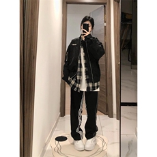 美式飞行夹克男春秋季字母印花宽松百搭高街外套潮JW716，男装夹克，星座1116A（原606A-3）