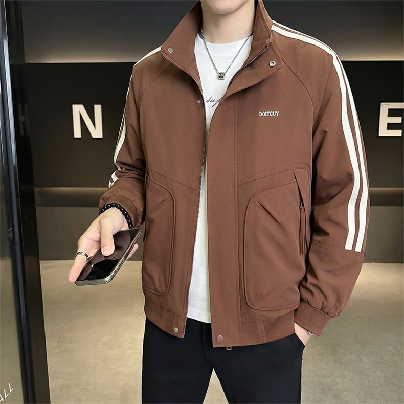 店主风新款夹克外套男春秋休闲百搭时尚立领男士上衣S8615-P85,男装夹克,星座310B-3