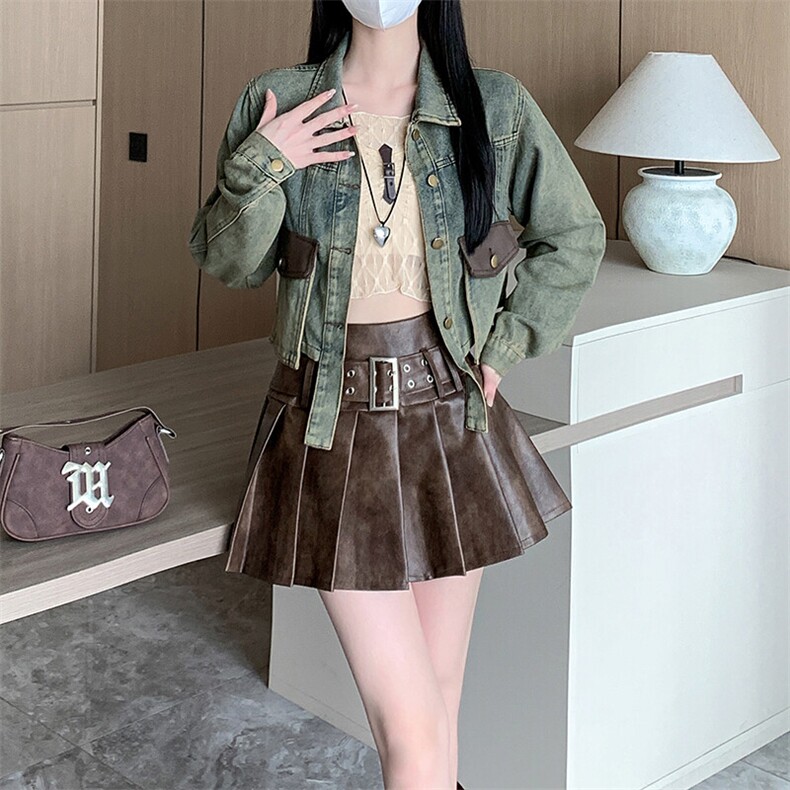 水洗复古美式牛仔外套女高街潮牌宽松情侣休闲宽松百搭 NZ058-P88图片