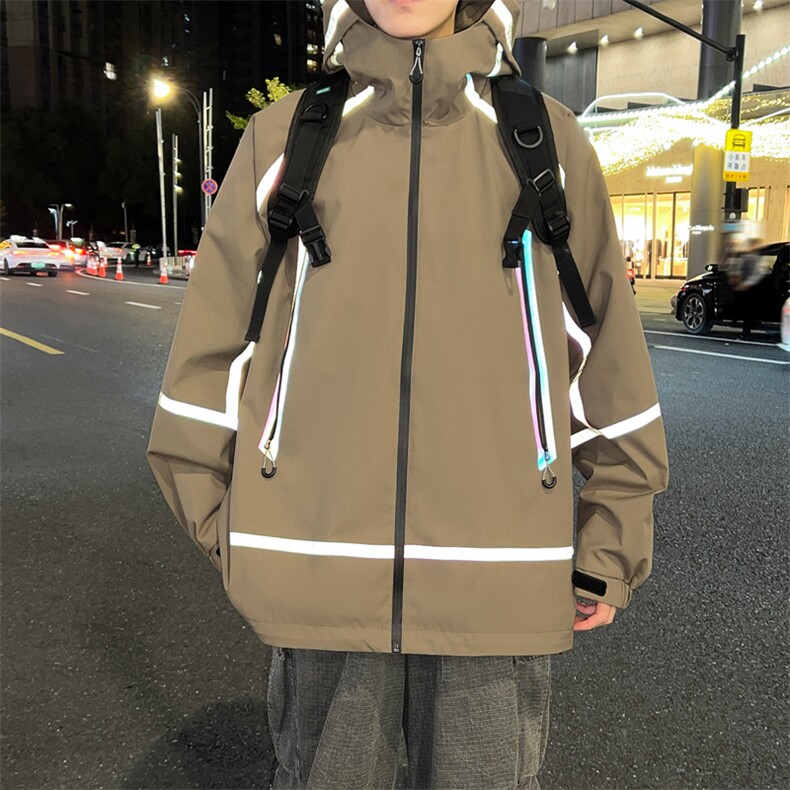冲锋衣外套男2025春季新款宽松连帽休闲工装夹克潮流A02511-P85,男装夹克,星座308B-2
