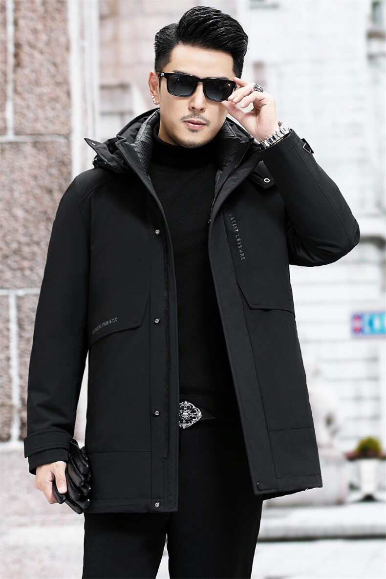 B8022钱塘2020-3时尚新款百搭休闲冬季厚款中年男士羽绒P338,男装羽绒服,钱塘207-3
