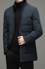 羽绒服外套男立领商务休闲中年男装冬季中老年爸爸装HL2166-P390，男装羽绒服，电商B212（原钱塘6029）