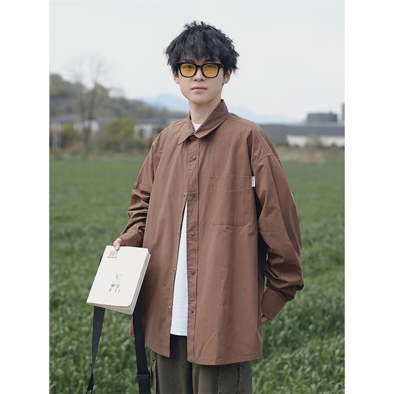 春夏季新款衬衫潮流慵懒男方领衬衫C330P35,男装衬衫,星座1116-2