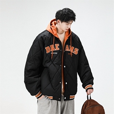 假两件棉服男士2024年新款青少年加厚棉衣服冬装外套M0791-P108，男装棉衣，星座308B-2