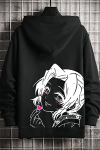 KS21153-P38 连帽开衫卫衣男运动外套大码班服 网格挂拍图片