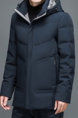 男士羽绒服冬季可脱卸帽加厚白鸭绒外套中年爸爸装休闲保暖上衣，男装羽绒服，电商B212（原钱塘6029）