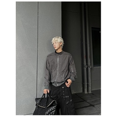 W10542-P75网图现货新款设计感宽松百搭棒球服夹克外套高品质，男装夹克，星座1608