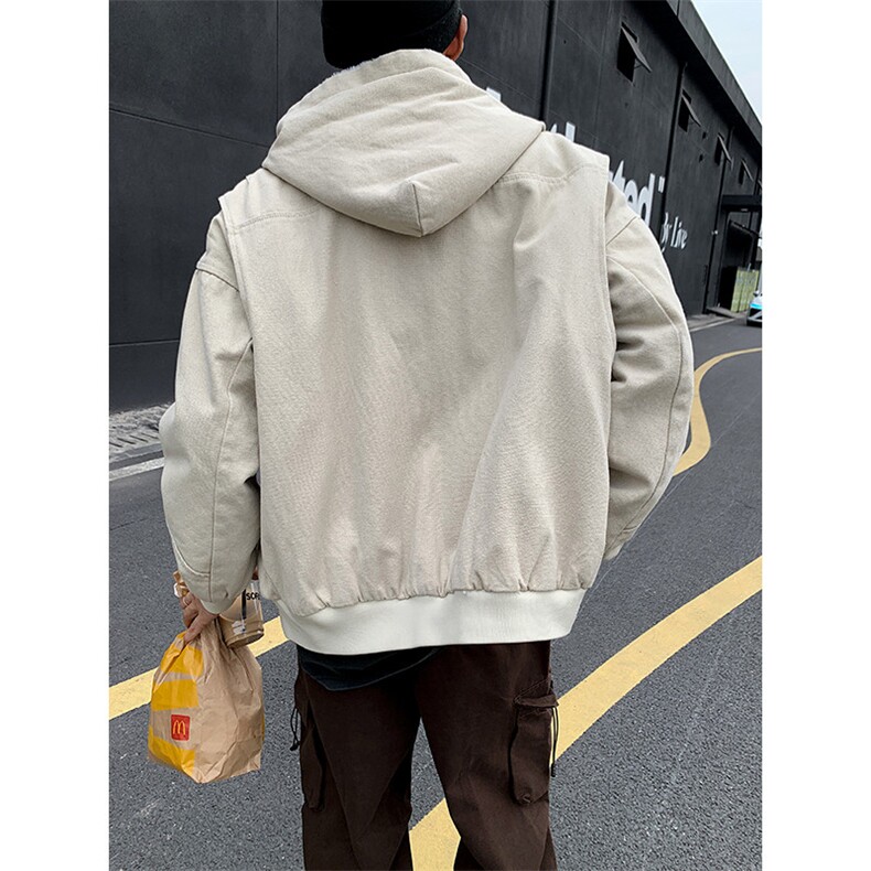 美式短款棉服外套秋冬季连帽休闲棉衣,男装棉衣,星座410-6（原星座1304-1）